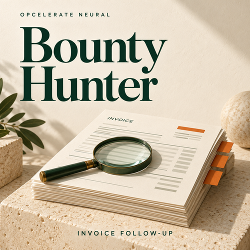 Opcelerate Neural Bounty Hunter product cover: invoice follow-up