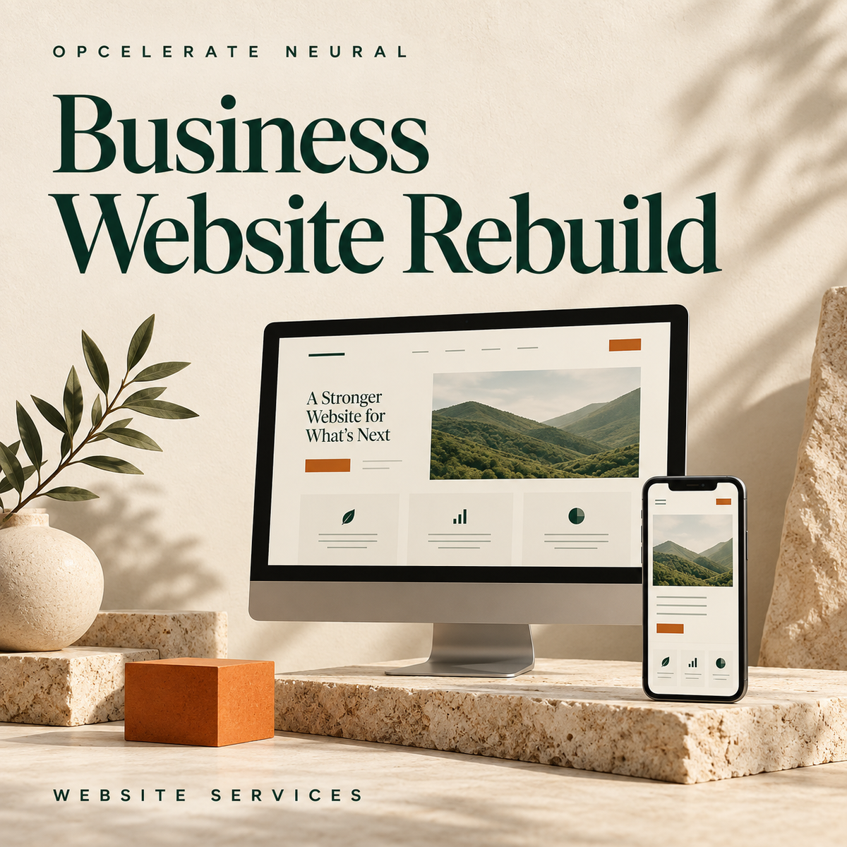 Opcelerate Neural Business Website Rebuild product cover: website services