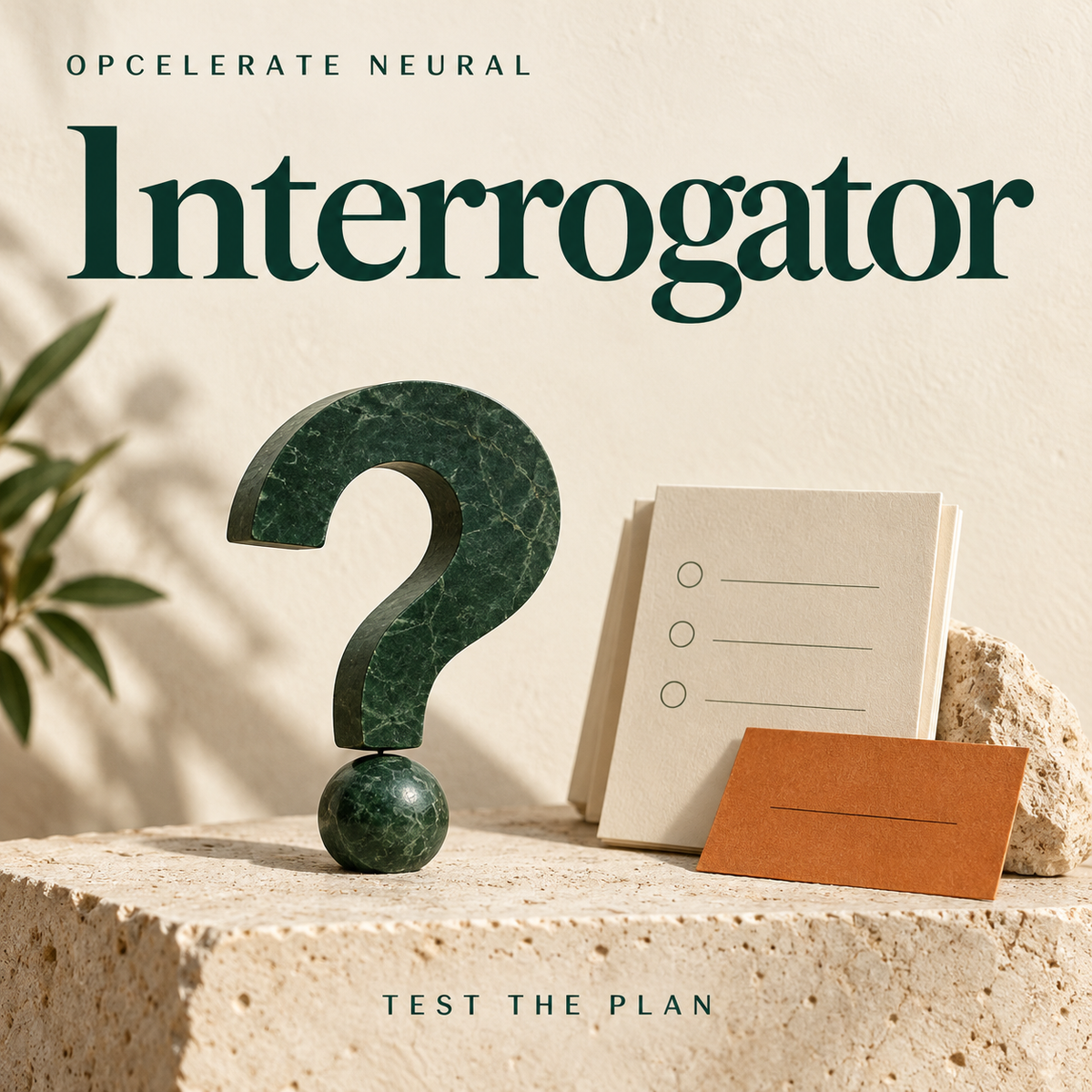 Opcelerate Neural Interrogator product cover: test the plan