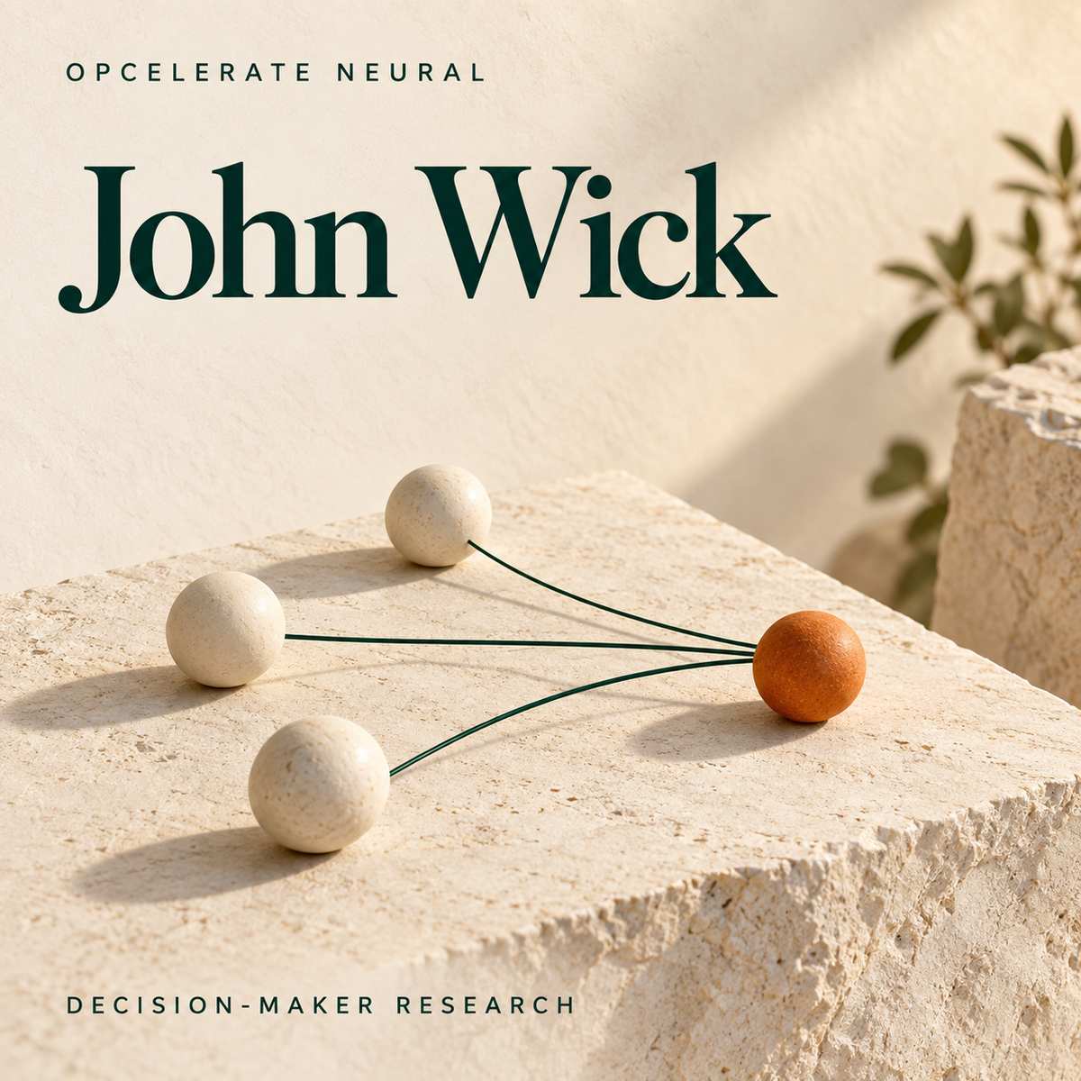 Opcelerate Neural John Wick product cover: decision-maker research
