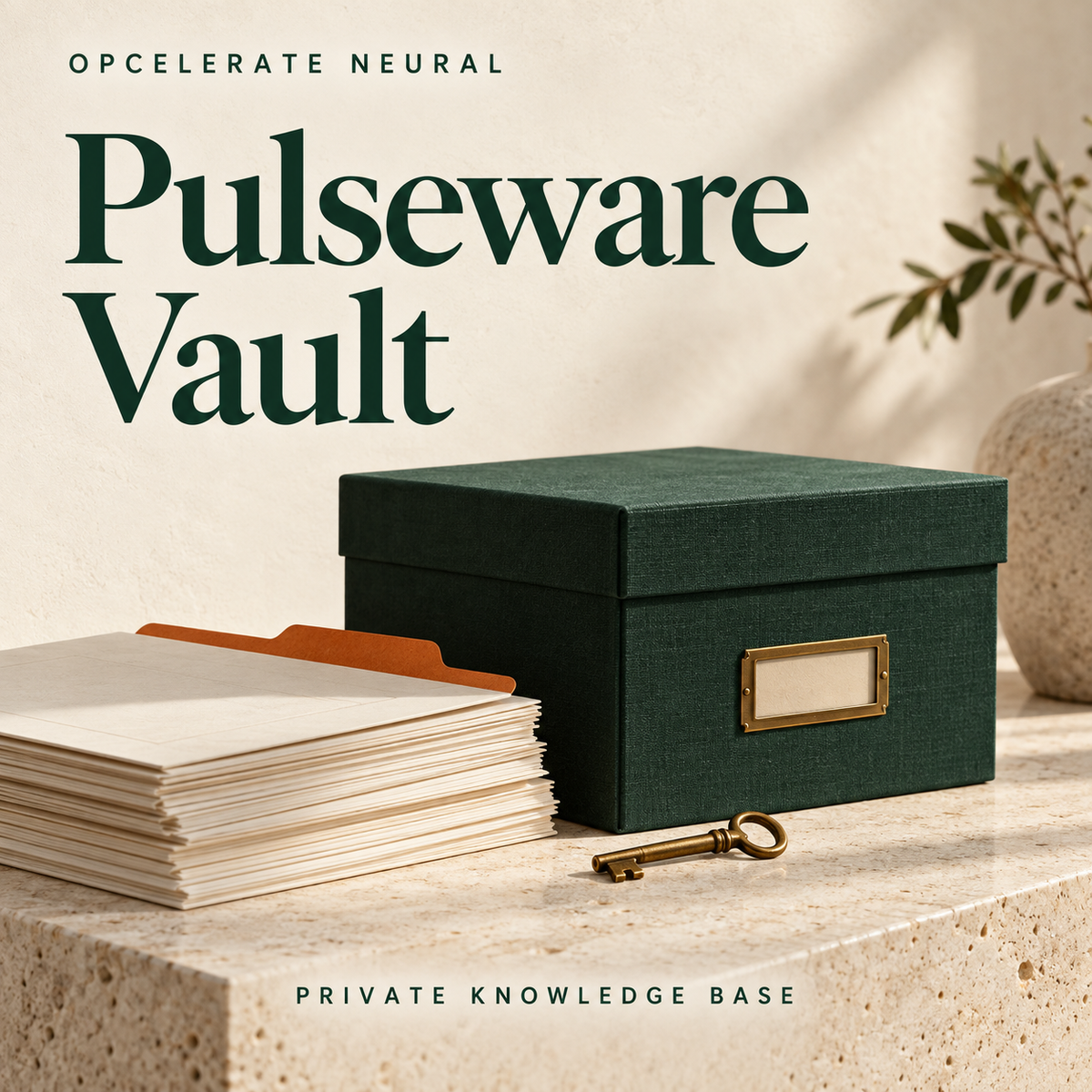 Opcelerate Neural Pulseware Vault Private Knowledge Base product cover: private knowledge base