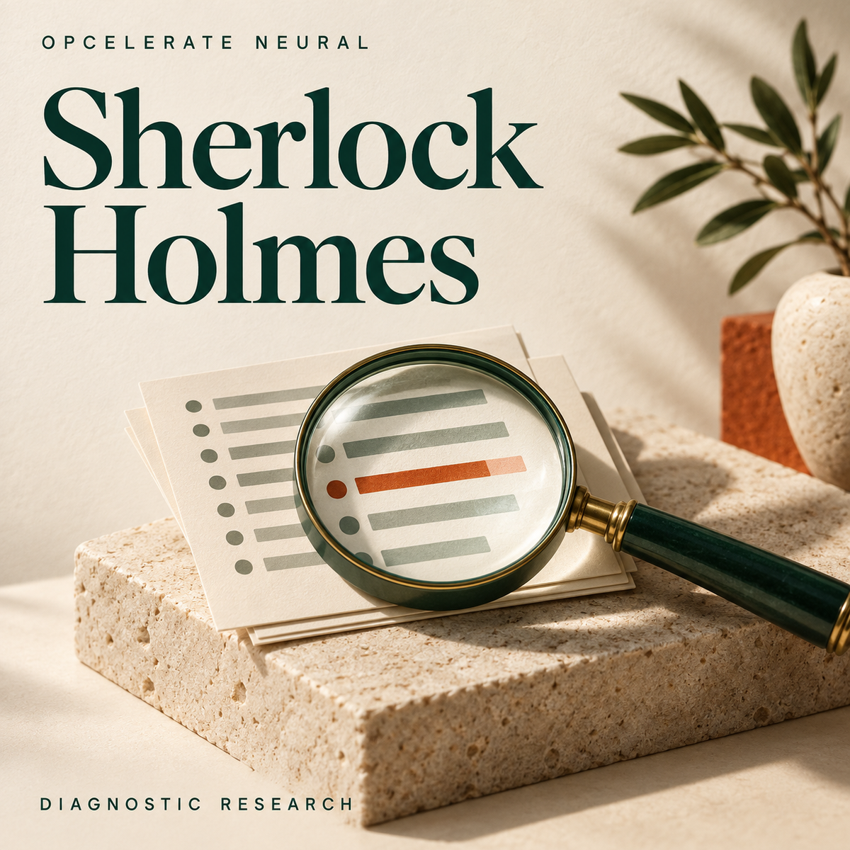 Opcelerate Neural Sherlock Holmes product cover: diagnostic research