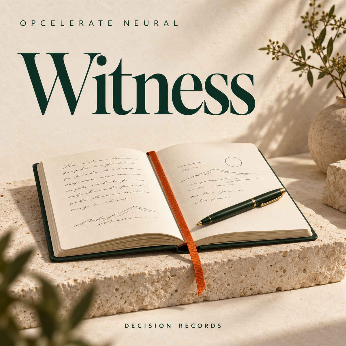 Opcelerate Neural Witness product cover: decision records
