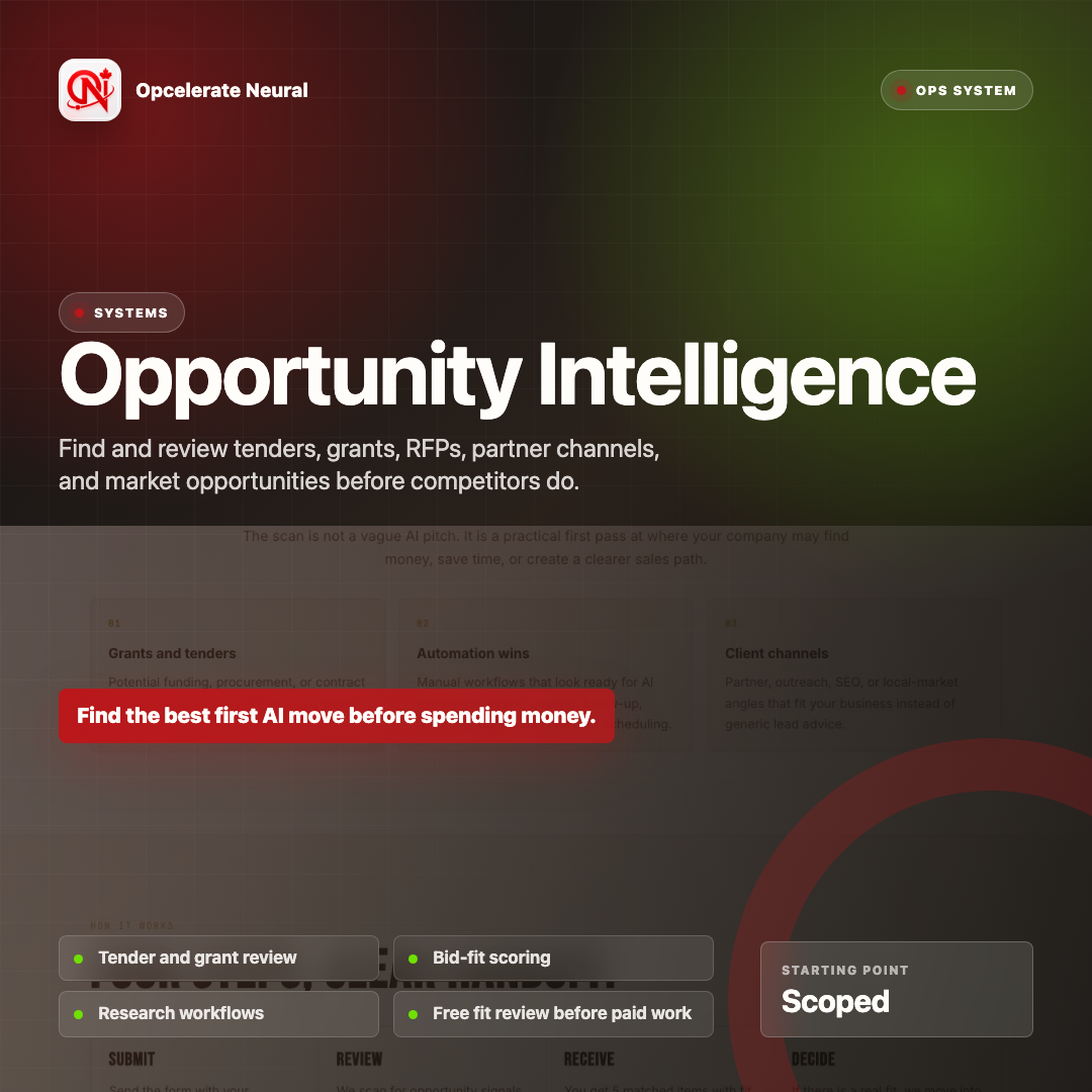 Neural Scout Opportunity Intelligence